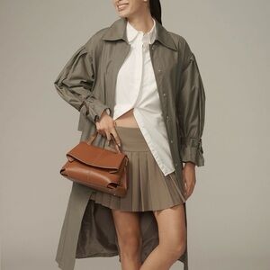 Anthropologie Olive Trench Coat